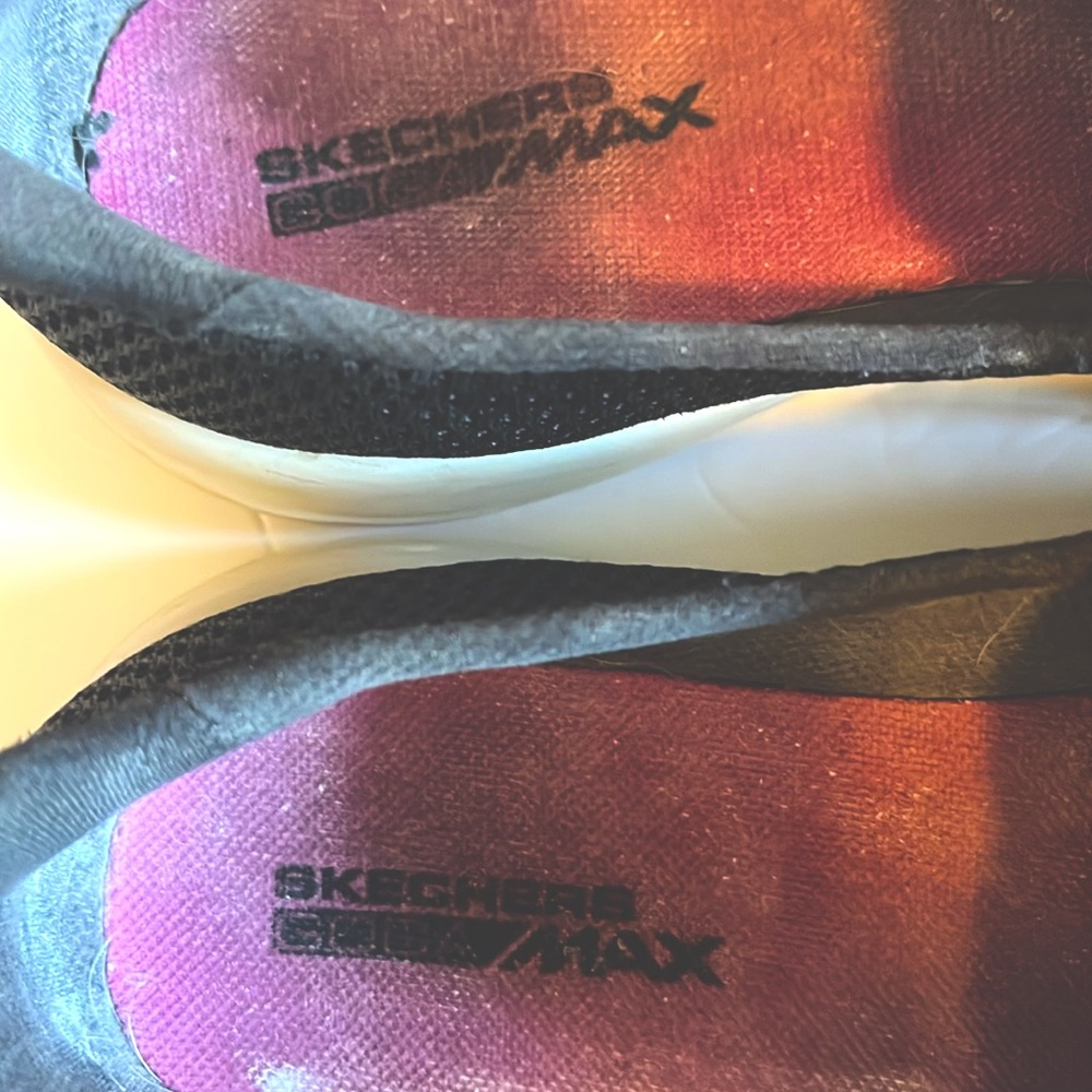 Sketchers black and white comfy memory foam Gola slip on sneakers Sz 8 - Picture 8 of 10